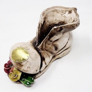 Capodimonte Ceramic Shoe with Floral Design